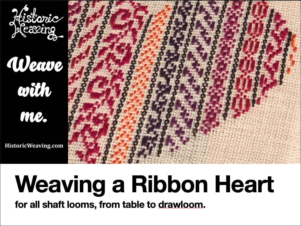 Weaving a Ribbon Heart Project - By Historic Weaving